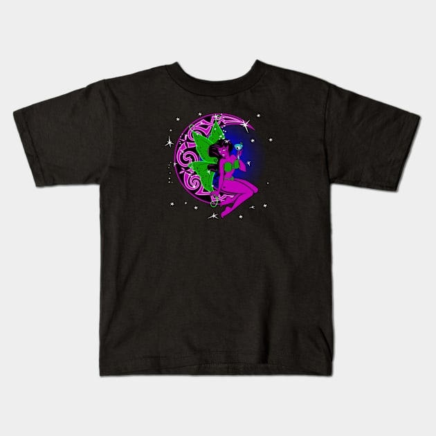 FAERIE 1 (Purple) Kids T-Shirt by GardenOfNightmares